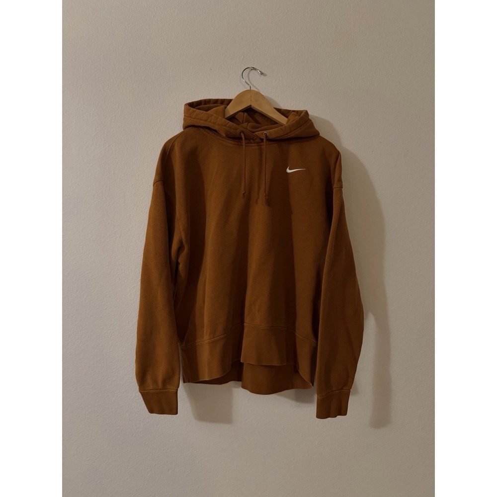 Nike Club Fleece Plus Men's Size M Pullover Hoddie - Brown